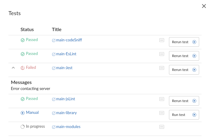 Image of the List of tests